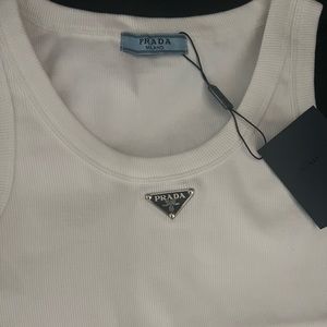 New Prada tank top Sz small white